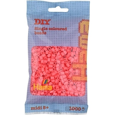 Hama H207-44 Midi Pastelově červené korálky 1000 ks