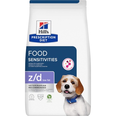 Hill's Prescription Diet Z/D Food Sensitivities Low Fat Alergie a péče o kůži 2 x 10 kg