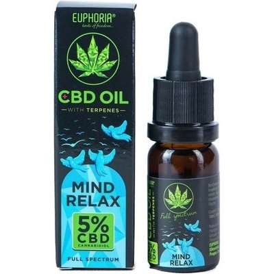 Euphoria Mind Relax CBD olej 5% s terpeny 10 ml 500 mg