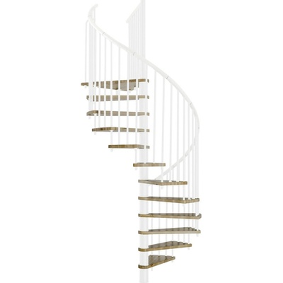 Minka STAIRS Kombinované točité schodiště Spiral Effect dub/bílá pr. 160 cm