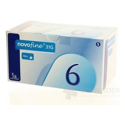 Novofine hla Inz 31 G 0,25 x 6 mm injekčná ihla jednorázová 31 G x6 mm 1 x 100 ks