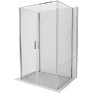 Mexen Exo-B Duo 3S душ кабина 3-стенна отваряща се 70 x 80 см, прозрачна, хром (814-070-080-01-00-3S)