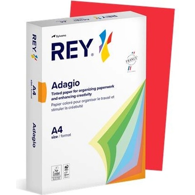 REY Копирна хартия, цветна, A4, 80 g, REY "Adagio", интензивно червена RYADA080X497/553 RED (RYADA080X497/553 RED)