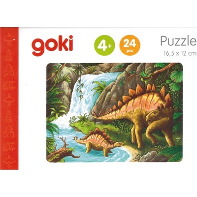 GOKI Dřevěné Dinosauři: Stegosaurus 24 dílků