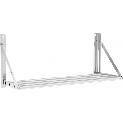ROYAL Catering Nástěnná police - skládací - tyčový design - 80 x 30 cm - 40 kg - ušlechtilá ocel