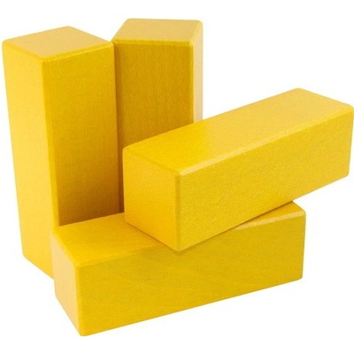 DrKO dřevěný hranol 12 x 4 x 4 cm 1ks žlutá