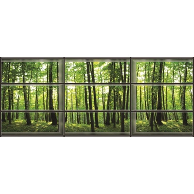 Preinterier FT0151 Fototapeta na stenu Zelené stromy - okno vlies 620cm x 219cm