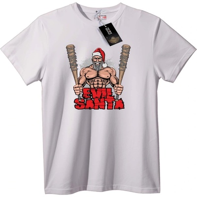 NOONEBRAND Тениска Зъл Санта - S, White
