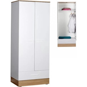 TopMebel Двукрилен гардероб Base TopMebel в бял - сонома цвят 80x52x198cm