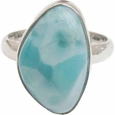 Nefertitis Larimar prsten stříbro LOT470