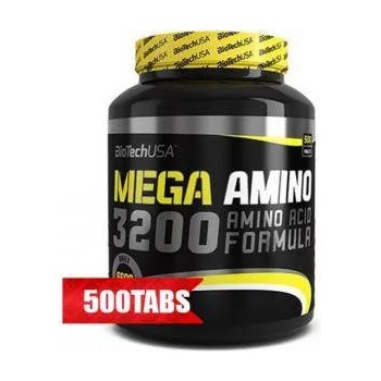 BioTechUSA Суроватъчни аминокиселини Mega Amino 3200 / 500 Tabs. , 759