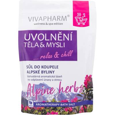 VIVAPHARM Soľ do kúpeľa Uvoľnenie tela a mysle 1000 g