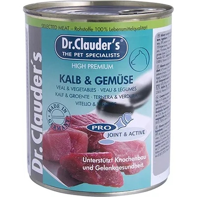 Dr.Clauder's Selected Meat Pro Joint ActiveKalb Gemuse -Премиум консервирана храна за кучета със ставни проблеми, с телешко месо и зеленчуци 800 гр