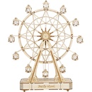 Robotime Drevené 3D mechanické puzzle Hracia skrinka Ruské koleso 232 ks