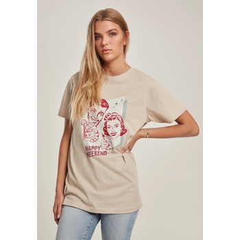 Mister Tee Тениска Ladies Happy Weekend Tee sand XSUB-MT1134-00208 - Камуфлаж, размер XS