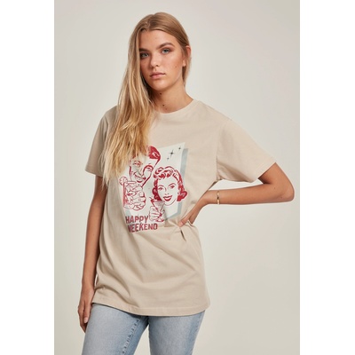 Mister Tee Тениска Ladies Happy Weekend Tee sand XSUB-MT1134-00208 - Камуфлаж, размер XS