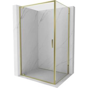 Mexen Exo-BR обръщаема душ кабина 95 x 75 см, прозрачна, златна - 8181-095-075-50-00 (8181-095-075-50-00)