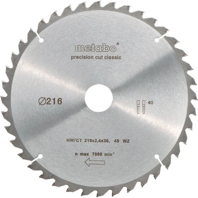 Metabo pilový kotouč HW / CT 216x30, 40 WZ 5 ° neg.,