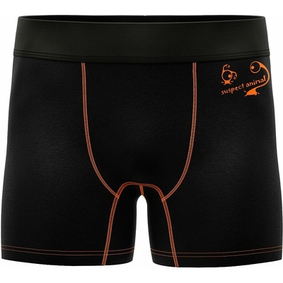 Dětské funkční trenýrky černá neon oranžová Bamboo Heavy