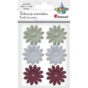 TITANUM Material flowers 3D foam 40mm mix 6pcs