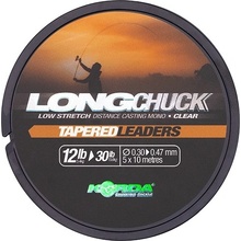 Korda LongChuck Tapered Leaders Clear 5x10m 0,30-0,47mm 12-30lb