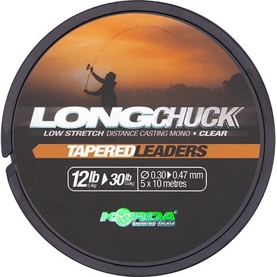 Korda LongChuck Tapered Leaders Clear 5x10m 0,30-0,47mm 12-30lb – Zbozi.Blesk.cz