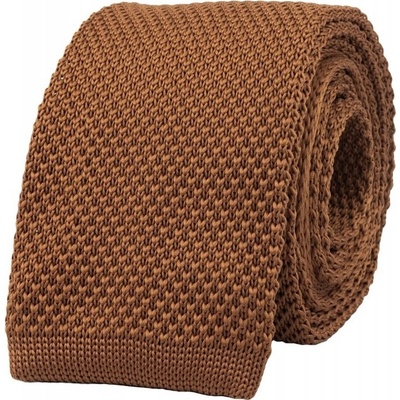 Pletená kravata Caramel hnědá