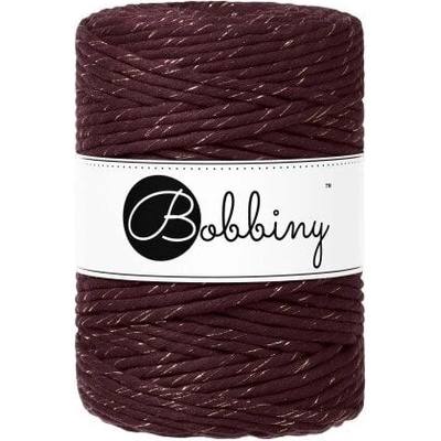Bobbiny Macrame Cord 5 mm 100 m Golden Burgundy юта (MX-E119)