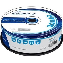 MediaRange BD-R 25GB 6x, spindle, 25ks (MR514)