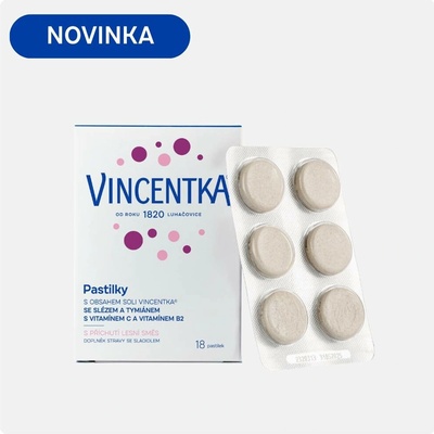 Vincentka pastilky bylinné 18 tablet