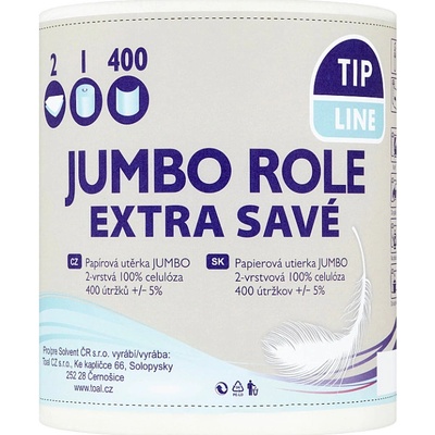 Tip Line Jumbo, 2 vrstvy, 400 útržkov
