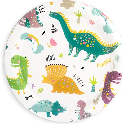 Party Pal Papierový tanier dinosaurus 18cm