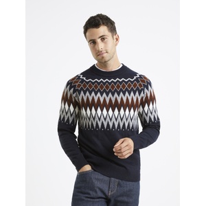 Celio Тъмносин мъжки шарен пуловер Celio Celio | Sin | МЪЖЕ | S