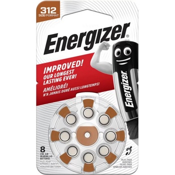 Energizer Батерии цинкови Energizer AZ312DP8, 312, PR41, 1.45V, 8бр. в опаковка (AZ312DP8)