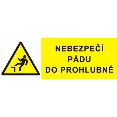 Značka výstrahy_"Nebezpečí pádu do prohlubně"A4(P)