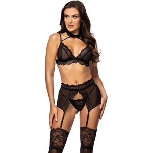 Beauty Night Velvet Sin Set Black S/M