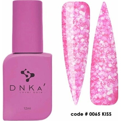 DNKa’ Rubber Cover Base 0065 Kiss ružová glitter rubber báza 12 ml