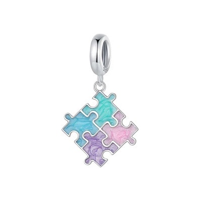 Nubis Stříbrný přívěšek korálek na náramek puzzle NB 8270