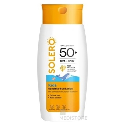 Solero Detské opaľovacie mlieko na citlivú pokožku SPF50+ 200 ml