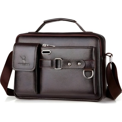 Weixier pánská Crossbody Taška FL 35526 Tmavě Hnědá Typ2 KP35526