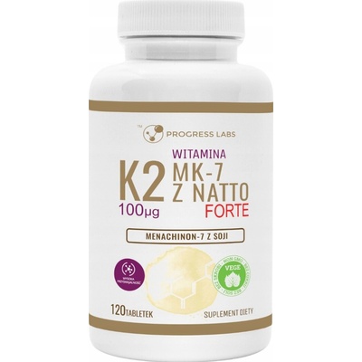 Progress Labs Vitamín K2 MK-7 z Natto 100 mcg 120 tabliet