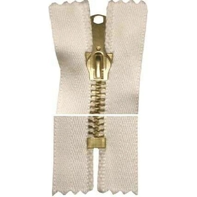Kovový zip, nedělitelný, silný - 30cm - bílý - Koh-i-noor - BALENÍ 10 ks