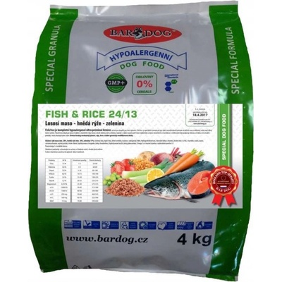 Bardog hypoalergenní Fish Rice 24/13 4 kg