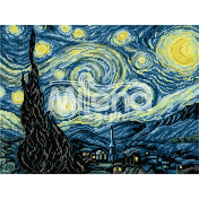Milena Style Звездна нощ - гоблен със схема конци dmc 1: 4
