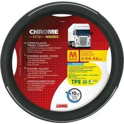 Potah volantu CROME-STRIP PREMIUM, 44-46cm