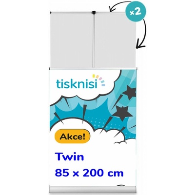 Rollup stojan TWIN 85 x 200 cm bez tisku
