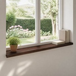 vidaXL Парапети за прозорци 2 бр. Тъмен кафяв 110 x 30 x 2 cm (42048315)