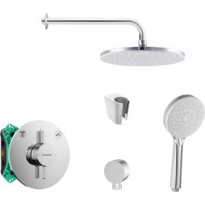 SANITINO - Душ гарнитура Hansgrohe със смесител и скрито тяло, аксесоари kielle, хром SANI21HKK005 (SANI21HKK005)