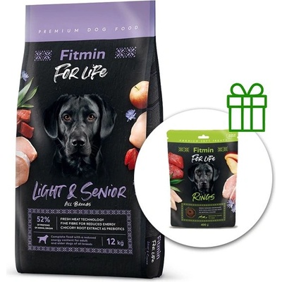 Fitmin FOR LIFE Light & Senior 12 кг + Fitmin For Life Rings БЕЗПЛАТНО