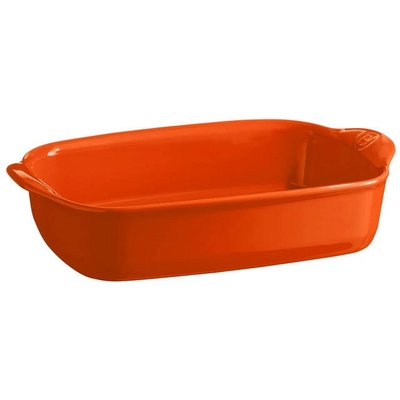 Emile Henry 30 х 19 см малка оранжева керамична правоъгълна тава emile henry